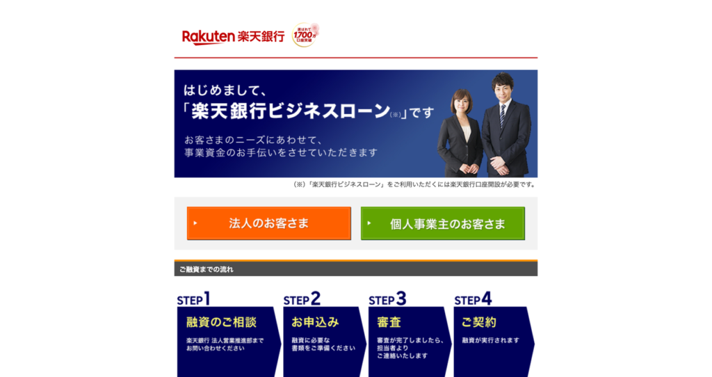 楽天銀行 ビジネスローン